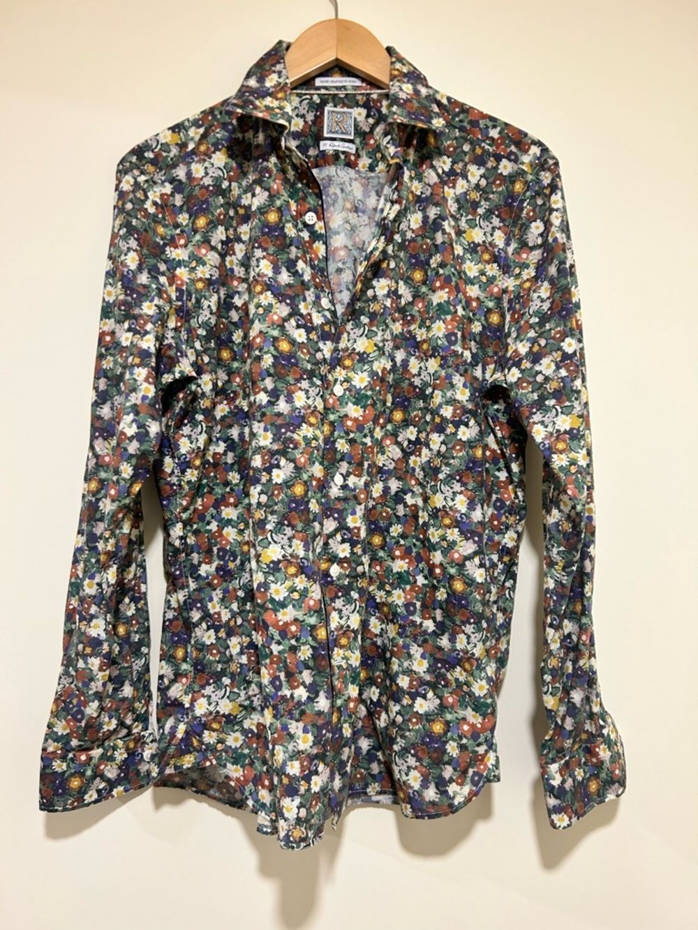 Robert Graham Floral Pearl Snap Shirt in Multi Color Size Large